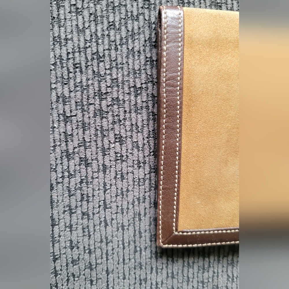LOEWE BIFOLD WALLET Vintage Signature Tan Suede/Leather Wallet - Picture 16 of 16